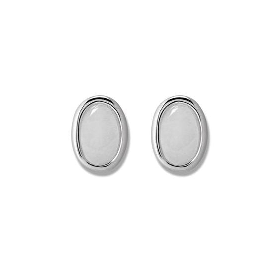 Oval Glass Stud Earrings - floysun