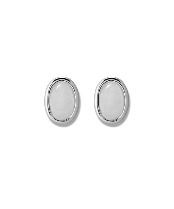 Oval Glass Stud Earrings - floysun