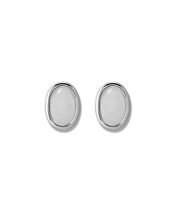 Oval Glass Stud Earrings - floysun