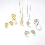 Oval Glass Stud Earrings - floysun