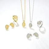 Oval Glass Stud Earrings - floysun