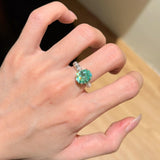 Oval Paraiba Green Tourmaline Ring - floysun