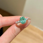 Oval Paraiba Green Tourmaline Ring - floysun
