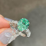 Oval Paraiba Green Tourmaline Ring - floysun