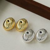 Oval Swirl Black Agate Earrings - floysun