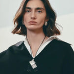 Oval Swirl Black Agate Earrings - floysun