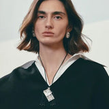 Oval Swirl Black Agate Earrings - floysun