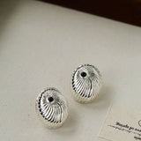 Oval Swirl Black Agate Earrings - floysun