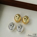 Oval Swirl Black Agate Earrings - floysun