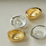 Oval Swirl Black Agate Earrings - floysun