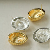 Oval Swirl Black Agate Earrings - floysun