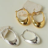 Oval U - Shaped Geometric Earrings - floysun
