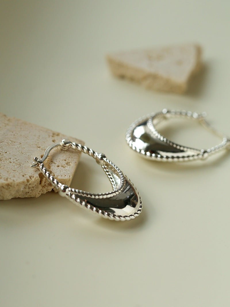Oval U - Shaped Geometric Earrings - floysun