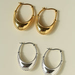 Oval U - Shaped Geometric Earrings - floysun