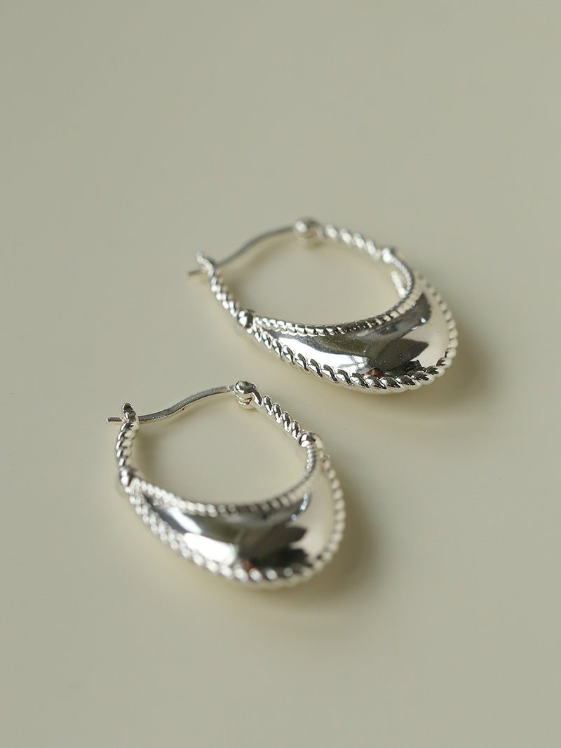 Oval U - Shaped Geometric Earrings - floysun