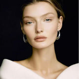 Oval U - Shaped Geometric Earrings - floysun