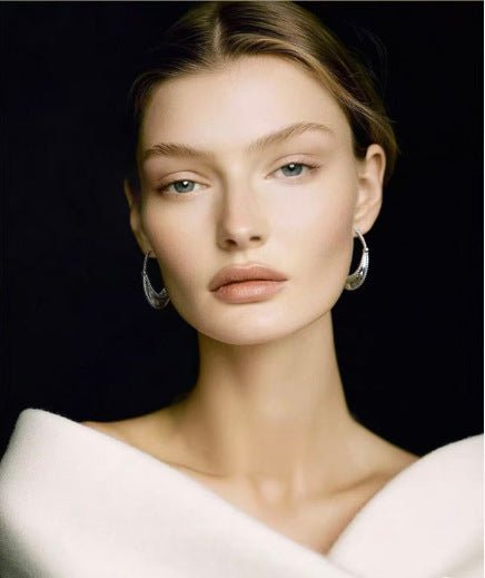 Oval U - Shaped Geometric Earrings - floysun