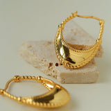 Oval U - Shaped Geometric Earrings - floysun