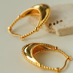 Oval U - Shaped Geometric Earrings - floysun