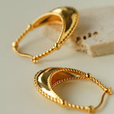 Oval U - Shaped Geometric Earrings - floysun