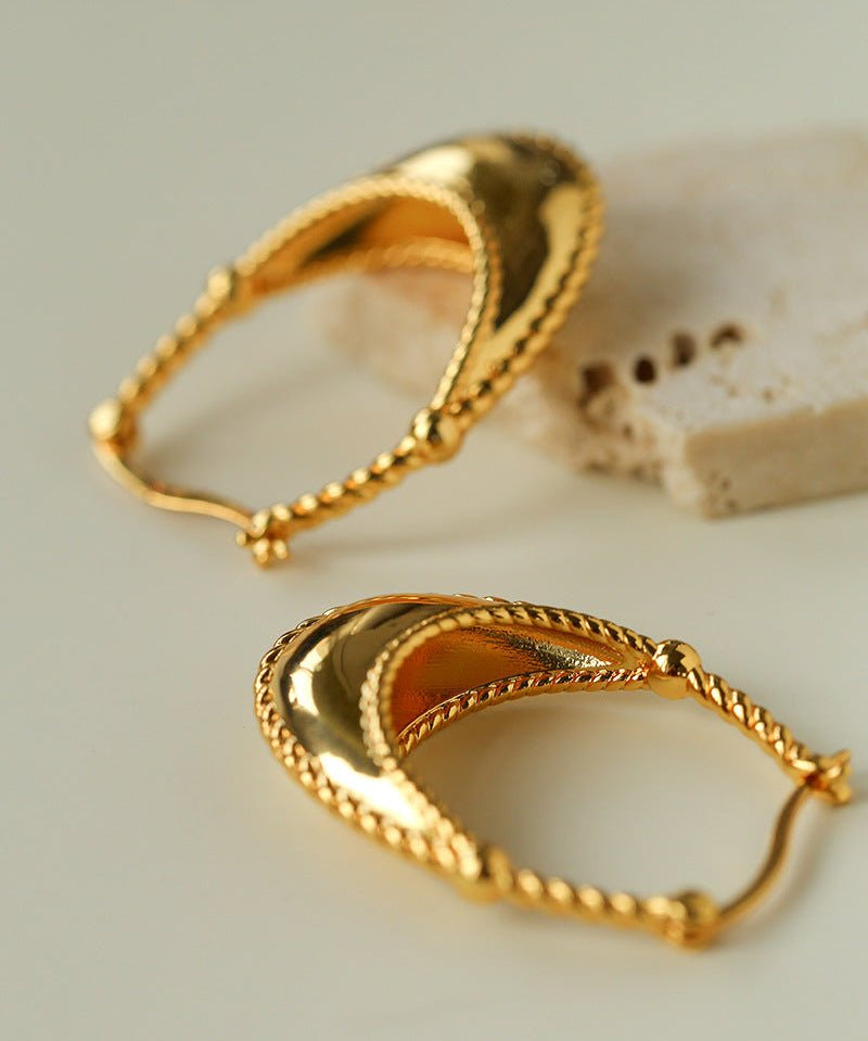 Oval U - Shaped Geometric Earrings - floysun