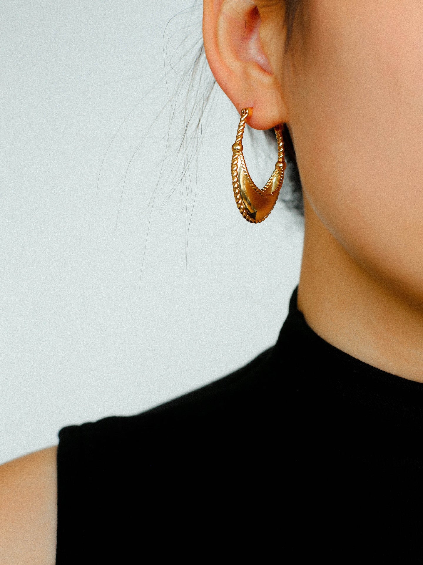 Oval U - Shaped Geometric Earrings - floysun
