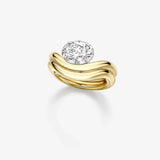 Oval Zircon Wave Ring - floysun