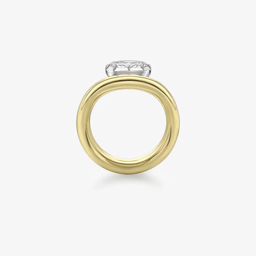 Oval Zircon Wave Ring - floysun