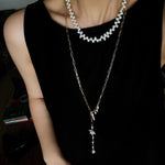 Paperclip Chain Pearl Y Necklace - floysun