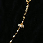 Paperclip Chain Pearl Y Necklace - floysun