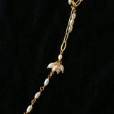 Paperclip Chain Pearl Y Necklace - floysun