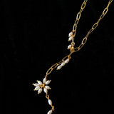 Paperclip Chain Pearl Y Necklace - floysun