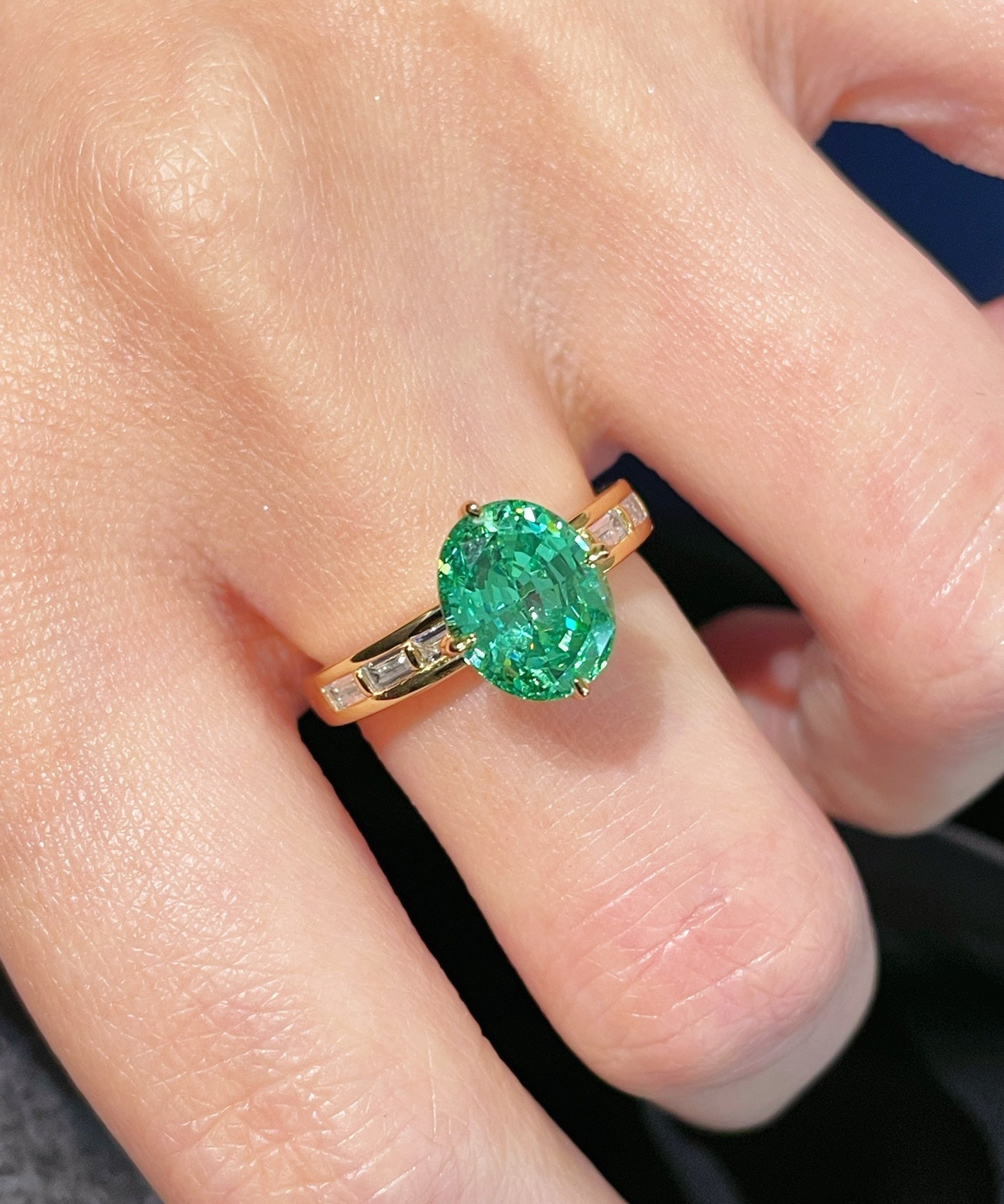 Paraiba Ice Sugar T - Bar Ring - floysun