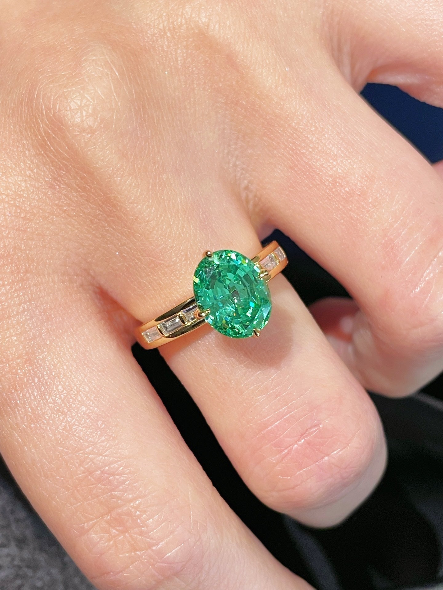 Paraiba Ice Sugar T - Bar Ring - floysun