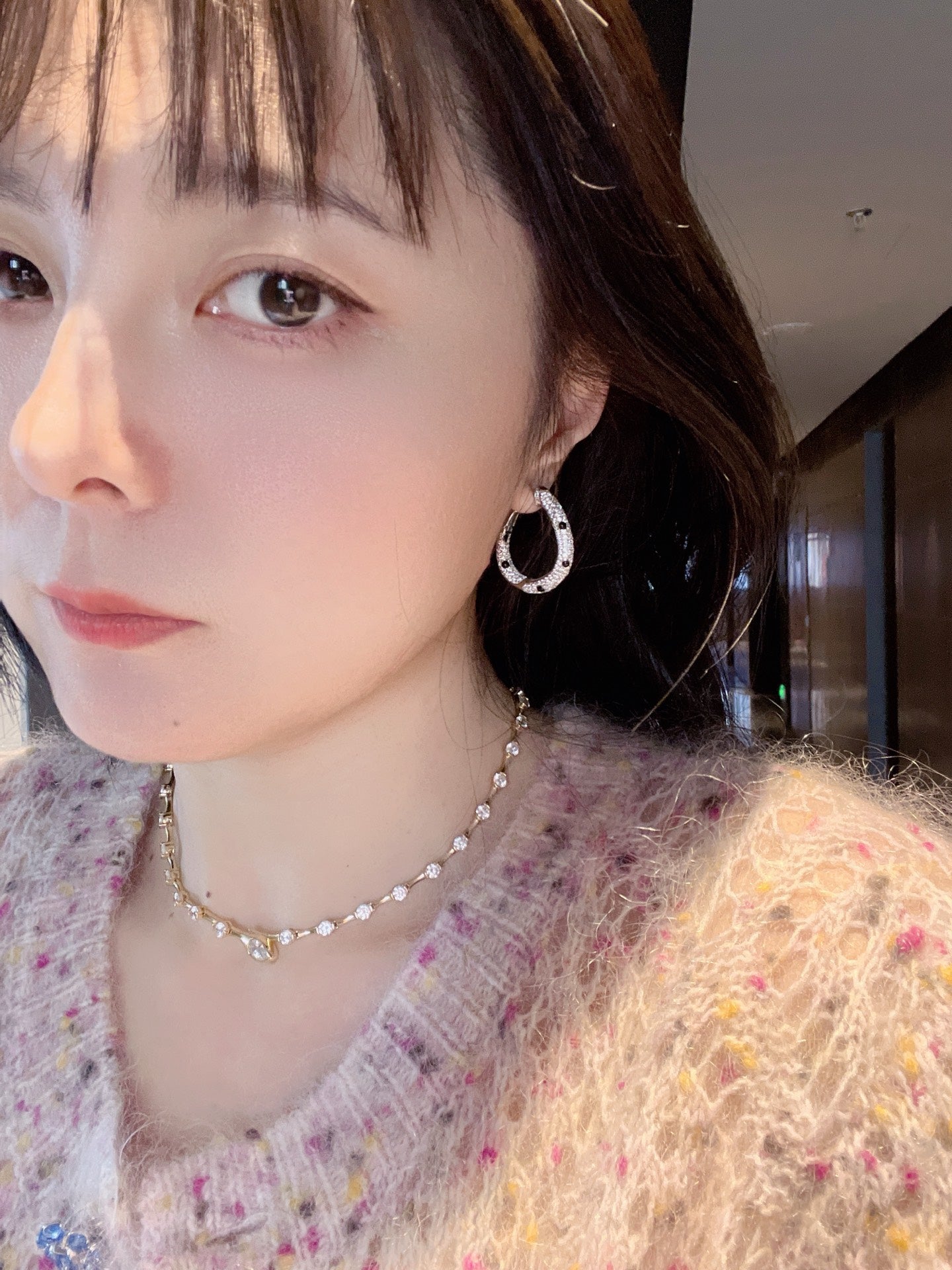 Pavé Leopard Print Hoop Earrings - floysun