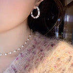 Pavé Leopard Print Hoop Earrings - floysun