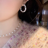 Pavé Leopard Print Hoop Earrings - floysun