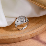 Pavé Lion Coin Statement Ring - floysun