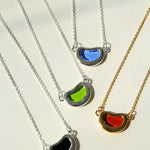 Pea Pod Dream – Colorful Glass Bead Necklace - floysun