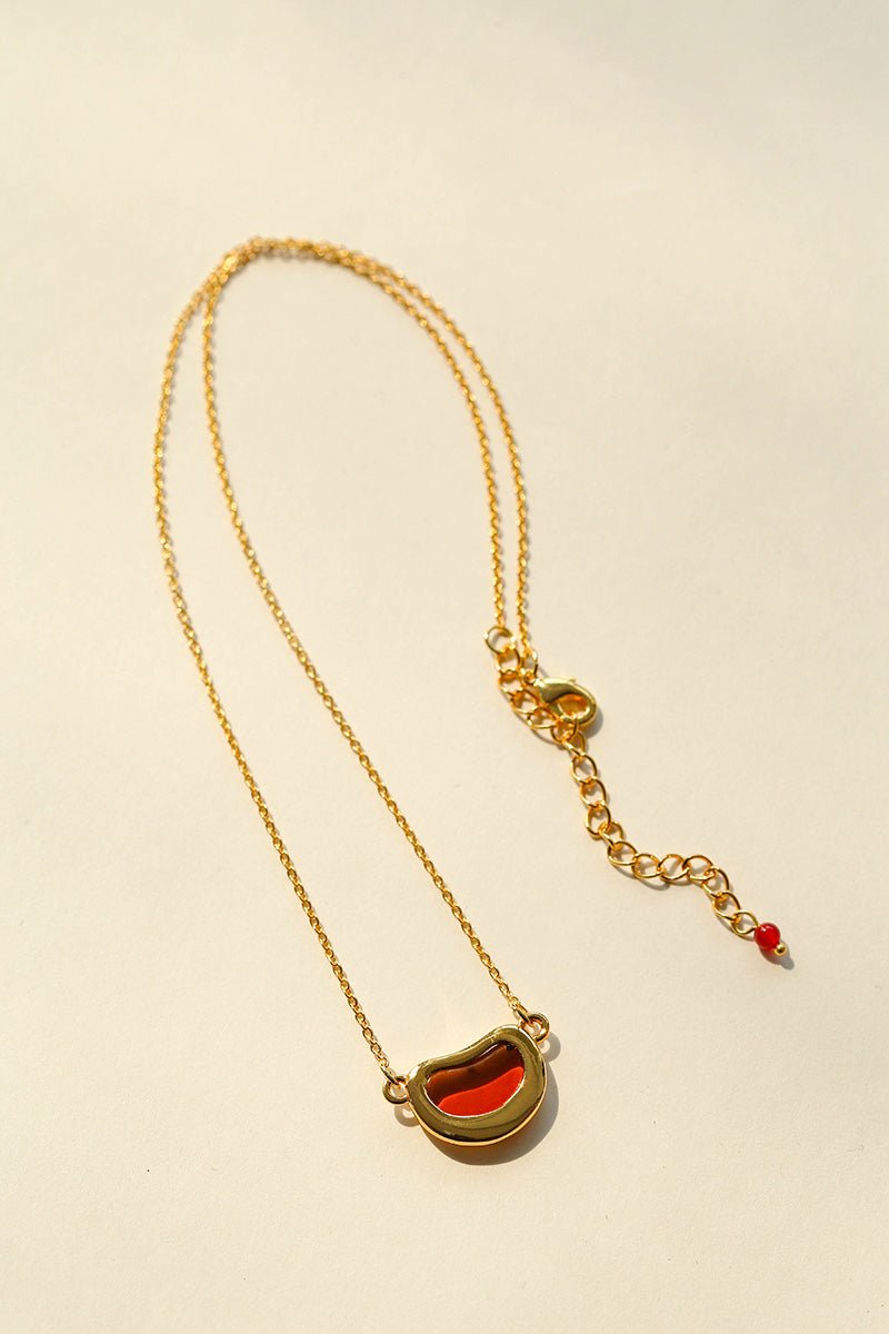 Pea Pod Dream – Colorful Glass Bead Necklace - floysun