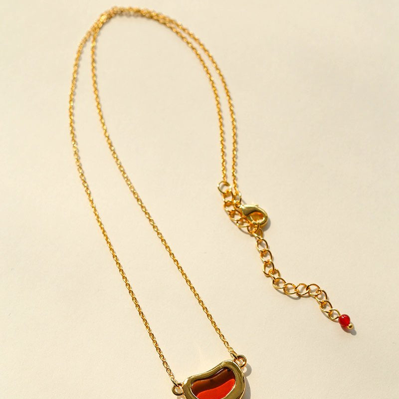 Pea Pod Dream – Colorful Glass Bead Necklace - floysun