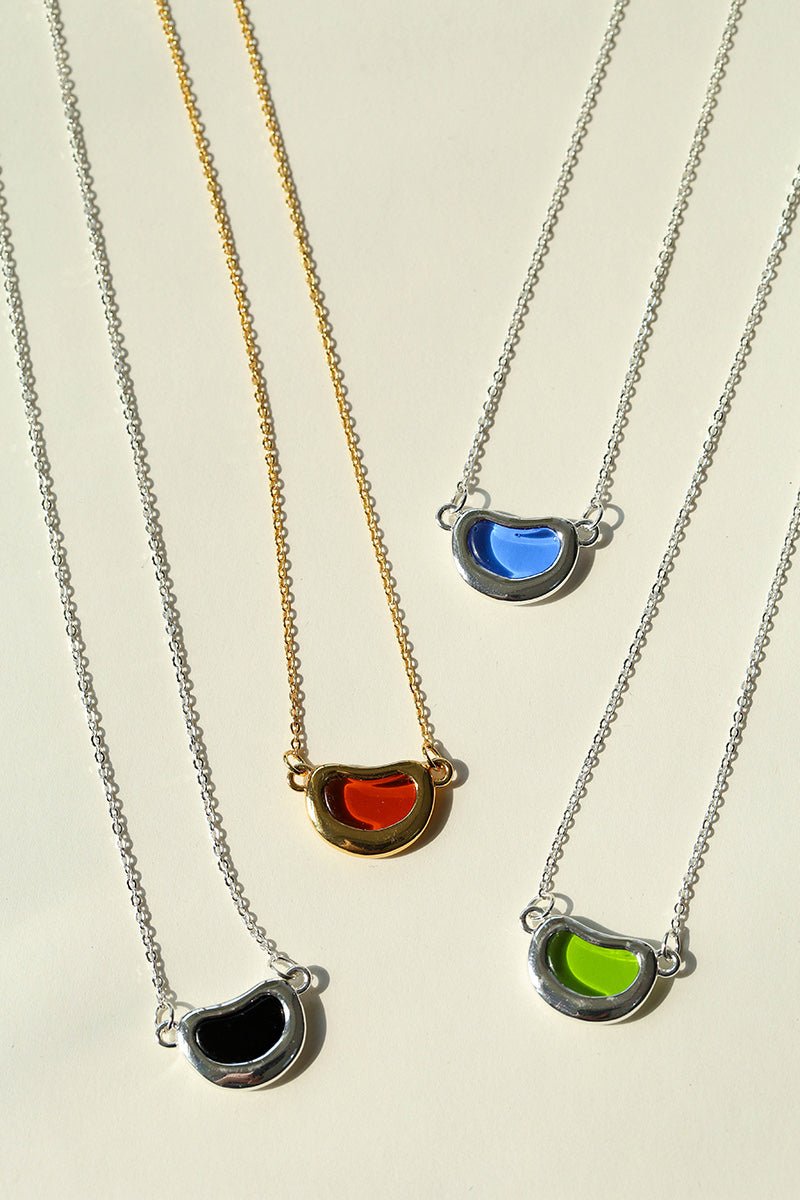 Pea Pod Dream – Colorful Glass Bead Necklace - floysun