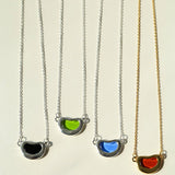 Pea Pod Dream – Colorful Glass Bead Necklace - floysun