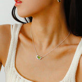 Pea Pod Dream – Colorful Glass Bead Necklace - floysun