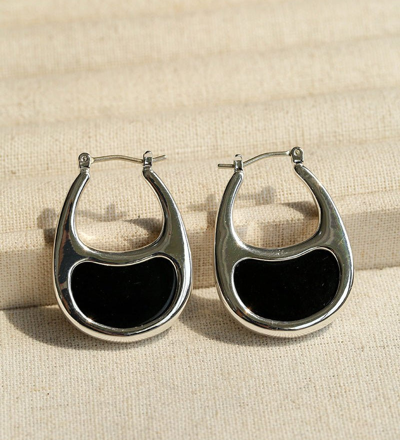 Pea Pod Whimsy – Colorful Glass Hoop Earrings Large & Small Sizes - floysun