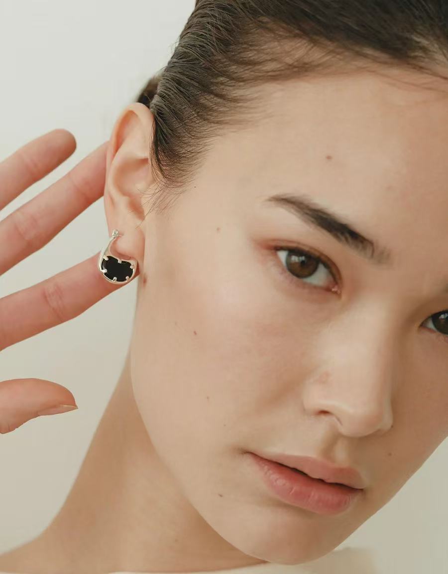 Pea Pod Whimsy – Colorful Glass Hoop Earrings Large & Small Sizes - floysun
