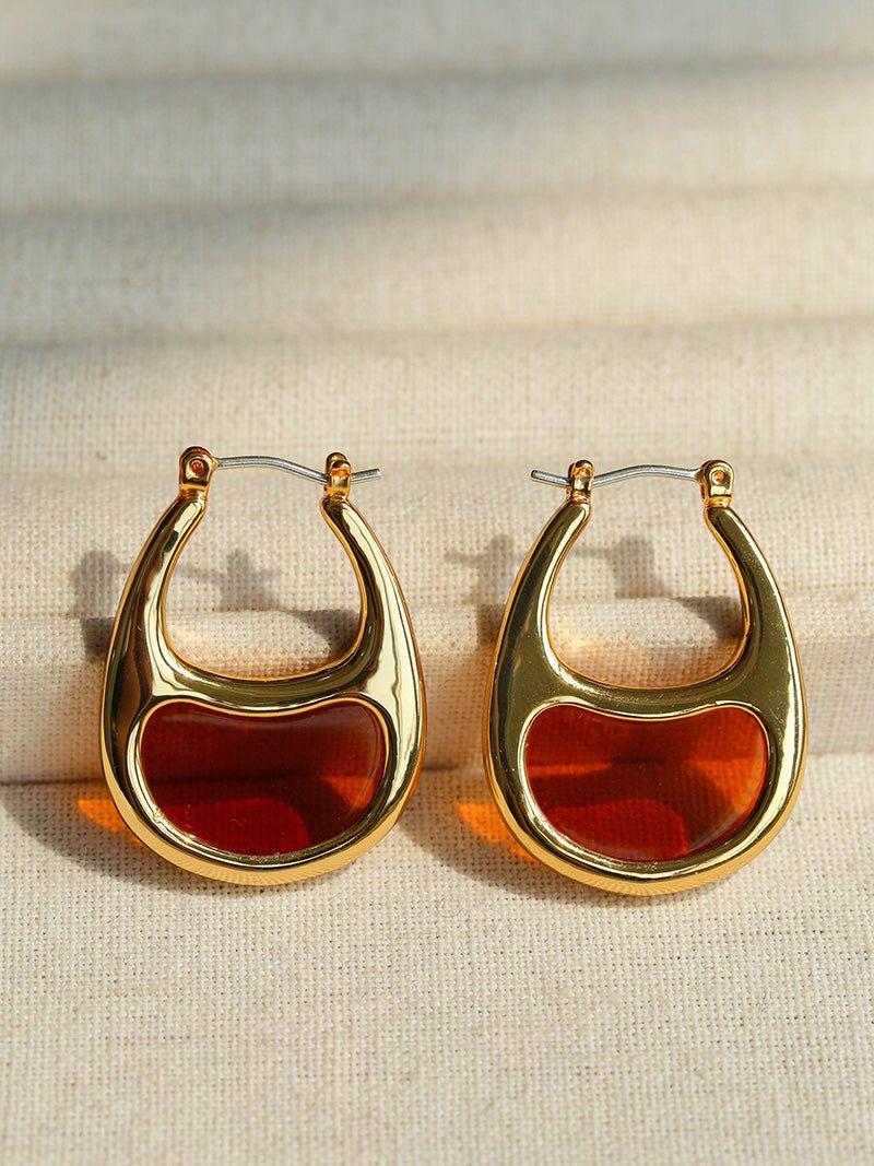 Pea Pod Whimsy – Colorful Glass Hoop Earrings Large & Small Sizes - floysun