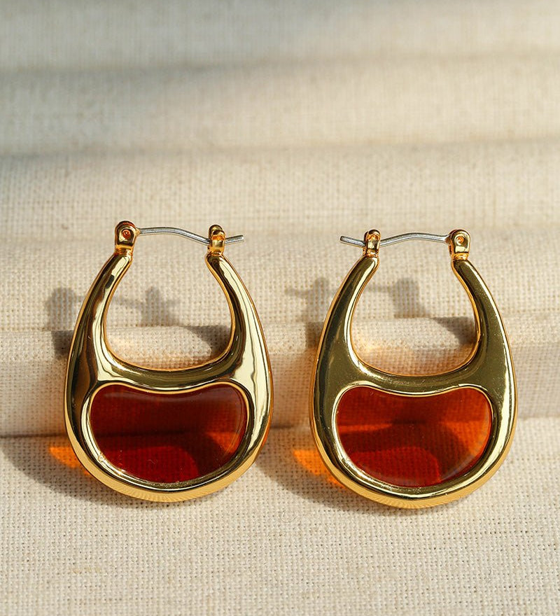 Pea Pod Whimsy – Colorful Glass Hoop Earrings Large & Small Sizes - floysun
