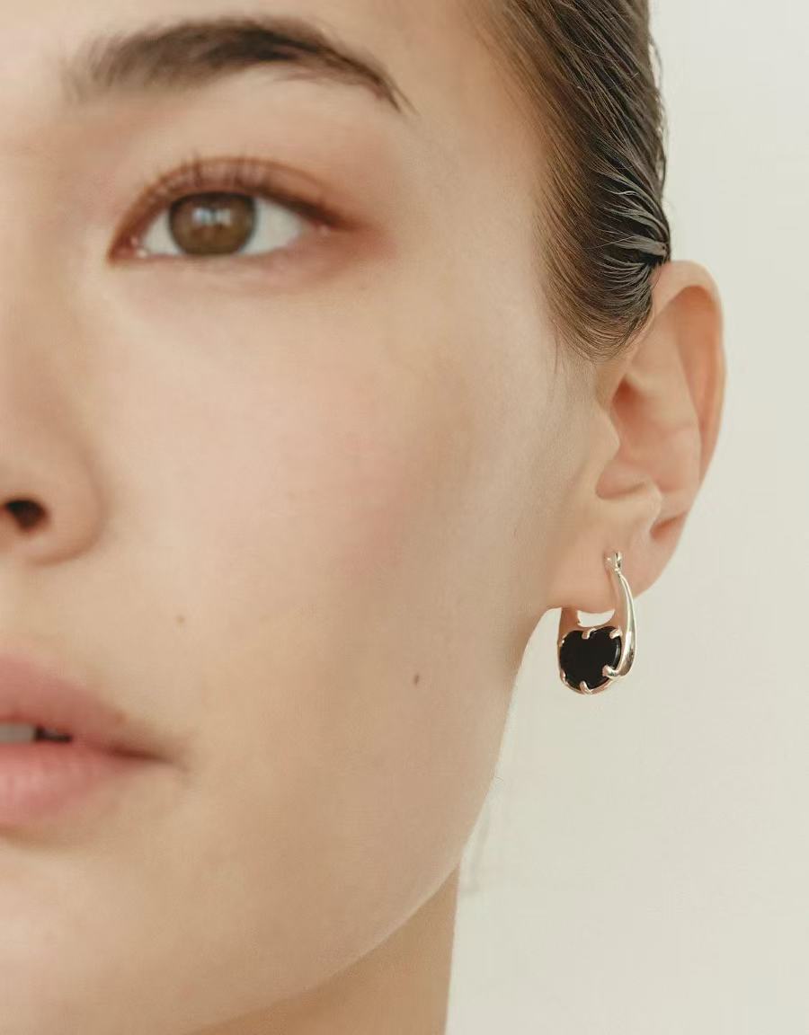 Pea Pod Whimsy – Colorful Glass Hoop Earrings Large & Small Sizes - floysun