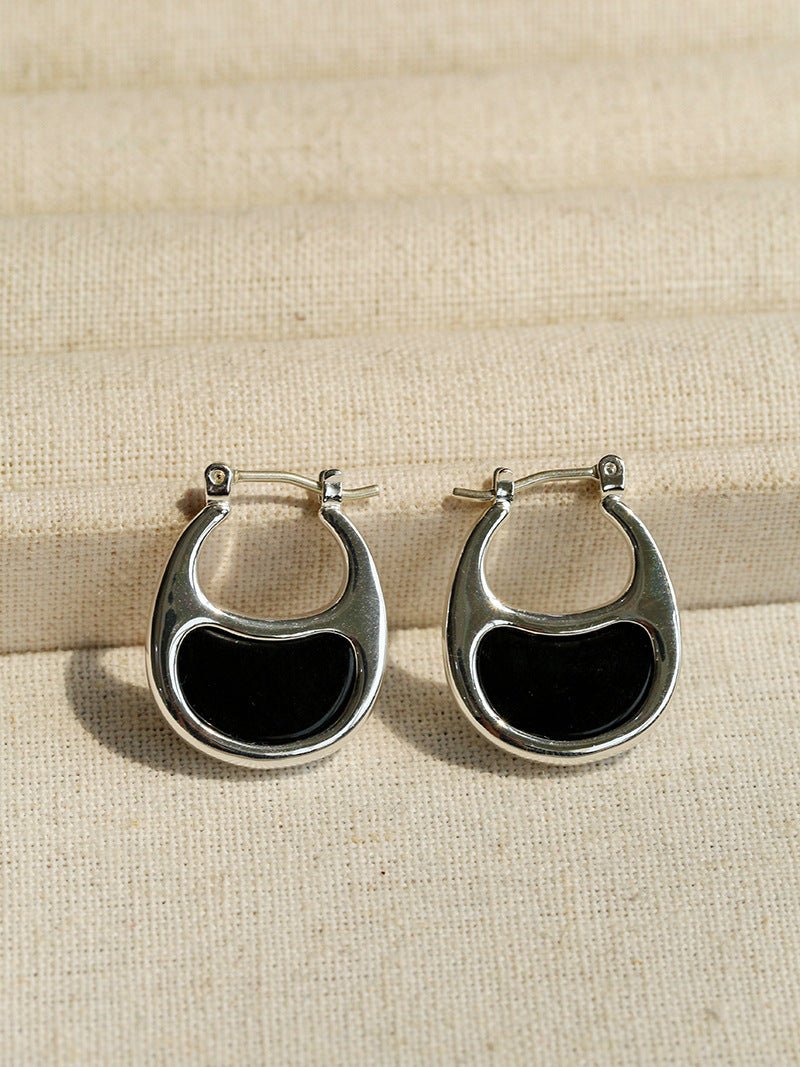Pea Pod Whimsy – Colorful Glass Hoop Earrings Large & Small Sizes - floysun